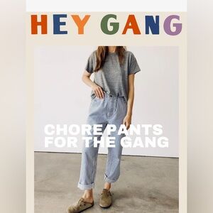 Hey Gang_ Chore Pants, Conductor stripes, size 3 _ Like New!
